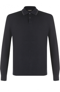 Шерстяное поло с длинными рукавами Z Zegna