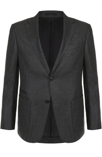 Однобортный пиджак из смеси шерсти и кашемира Z Zegna