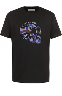 Хлопковая футболка с контрастной отделкой Markus Lupfer