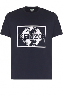 Хлопковая футболка с принтом Kenzo