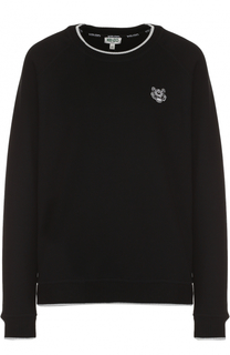 Хлопковый свитшот с декоративной отделкой Kenzo