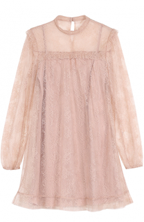 Мини-платье с кружевной отделкой REDVALENTINO