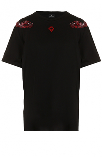 Хлопковая футболка с декоративной отделкой Marcelo Burlon