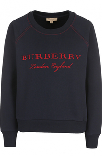 Хлопковый свитшот с принтом Burberry