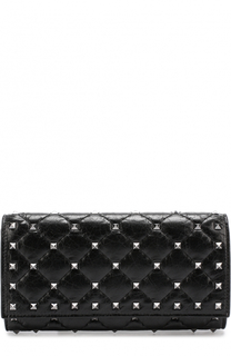 Кожаный кошелек Rockstud Spike с металлическими заклепками Valentino