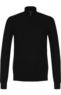 Кашемировый кардиган на молнии с воротником-стойкой Brioni