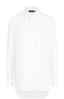 Шелковая блуза прямого кроя Polo Ralph Lauren