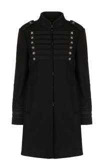 Приталенное шерстяное пальто с декоративной отделкой REDVALENTINO