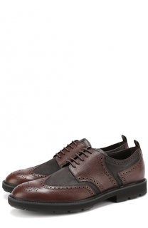 Кожаные дерби с брогированием Tod’s Tods