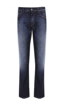 Джинсы прямого кроя с потертостями Dolce &amp; Gabbana