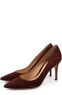 Замшевые туфли Gianvito 85 на шпильке Gianvito Rossi