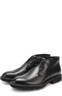 Кожаные ботинки на шнуровке Tod’s Tods