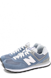 Замшевые кроссовки 574 с сетчатой вставкой New Balance