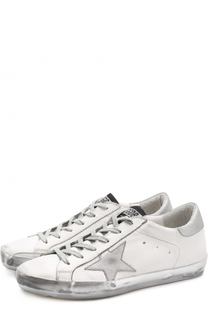 Кожаные кеды SuperStar с аппликацией Golden Goose
