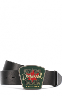 Кожаный ремень с фигурной пряжкой Dsquared2