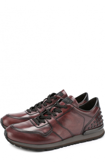 Кожаные кроссовки на шнуровке Tod’s Tods