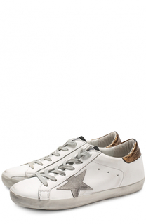Кожаные кеды SuperStar с аппликацией Golden Goose