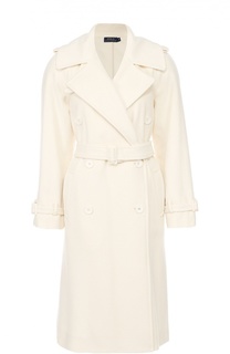 Шерстяное пальто с широкими лацканами и поясом Polo Ralph Lauren