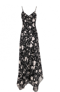 Шелковое платье-макси с цветочным принтом Polo Ralph Lauren