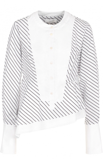 Хлопковая блуза ассиметричного кроя Carven