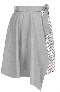 Шерстяная юбка-миди с декоративной отделкой Carven