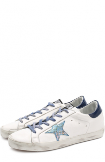 Кожаные кеды SuperStar с аппликацией Golden Goose