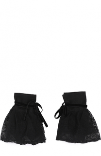 Хлопковые манжеты с кружевной отделкой Ann Demeulemeester