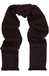 Шерстяной шарф с необработанным краем Canali