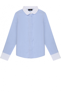 Хлопковая блуза прямого кроя Dal Lago