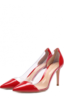 Кожаные туфли Plexi на шпильке Gianvito Rossi