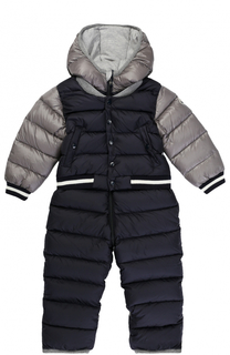 Пуховый комбинезон с капюшоном Moncler Enfant