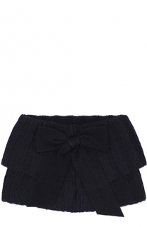 Воротник из смеси шерсти и кашемира с бантом Aletta