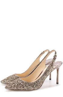 Туфли Erin 85 с глиттером на шпильке Jimmy Choo