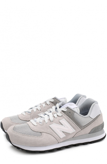 Замшевые кроссовки 574 на шнуровке New Balance
