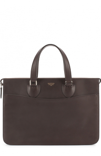 Кожаный портфель на молнии Bertoni