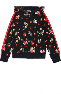 Хлопковый кардиган с принтом и контрастной отделкой Dolce &amp; Gabbana