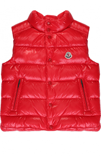 Пуховый жилет на кнопках Moncler Enfant