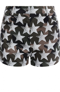 Джинсовые мини-шорты с принтом в виде звезд Valentino