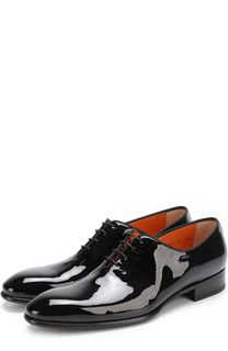 Классические оксфорды из лаковой кожи Santoni