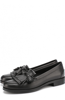 Кожаные лоферы с бантом и бахромой Tod’s Tods