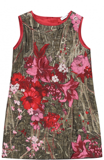 Мини-платье А-силуэта с металлизированной отделкой и вышивкой Dolce &amp; Gabbana