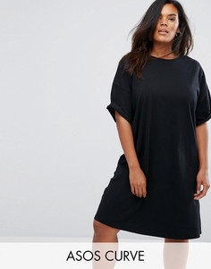 Платье-футболка ASOS CURVE Ultimate - Черный