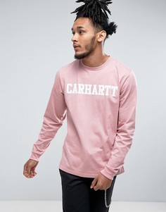 Футболка классического кроя с длиными рукавами Carhartt WIP - Розовый