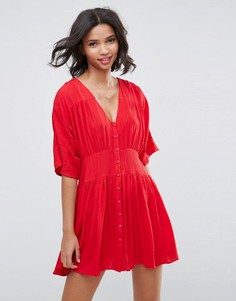 Чайное платье в стиле casual ASOS - Красный