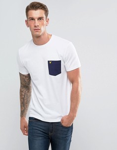 Белая футболка с контрастным карманом Lyle &amp; Scott - Белый