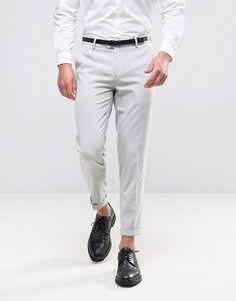 Голубые строгие брюки скинни ASOS - Синий