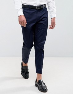 Темно-синие укороченные брюки скинни ASOS - Темно-синий