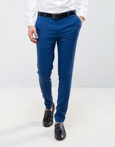 Синие супероблегающие строгие брюки ASOS WEDDING - Синий