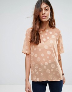 Рубашка в прозрачный горошек Selected Valera - Розовый