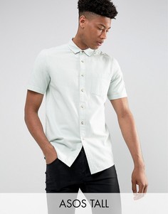 Синяя фактурная рубашка классического кроя ASOS TALL - Синий